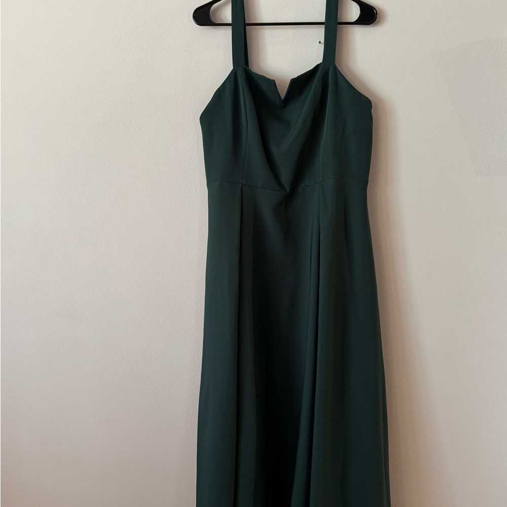 Elegant Green Lace Up Women's Dress